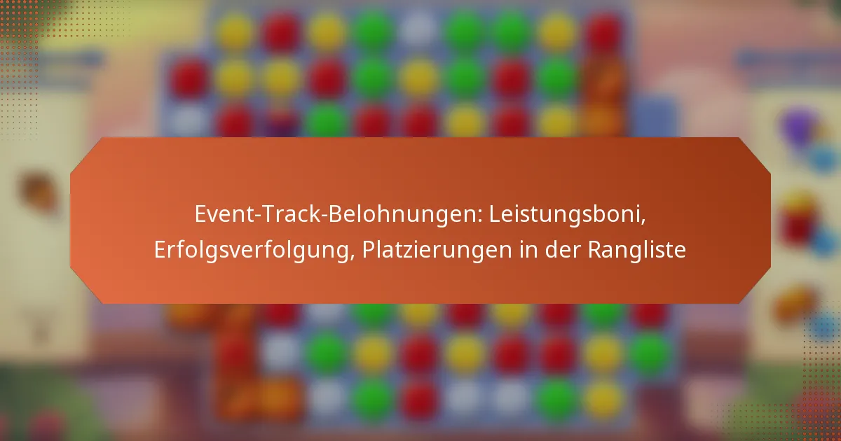 Event-Track-Belohnungen: Leistungsboni, Erfolgsverfolgung, Platzierungen in der Rangliste