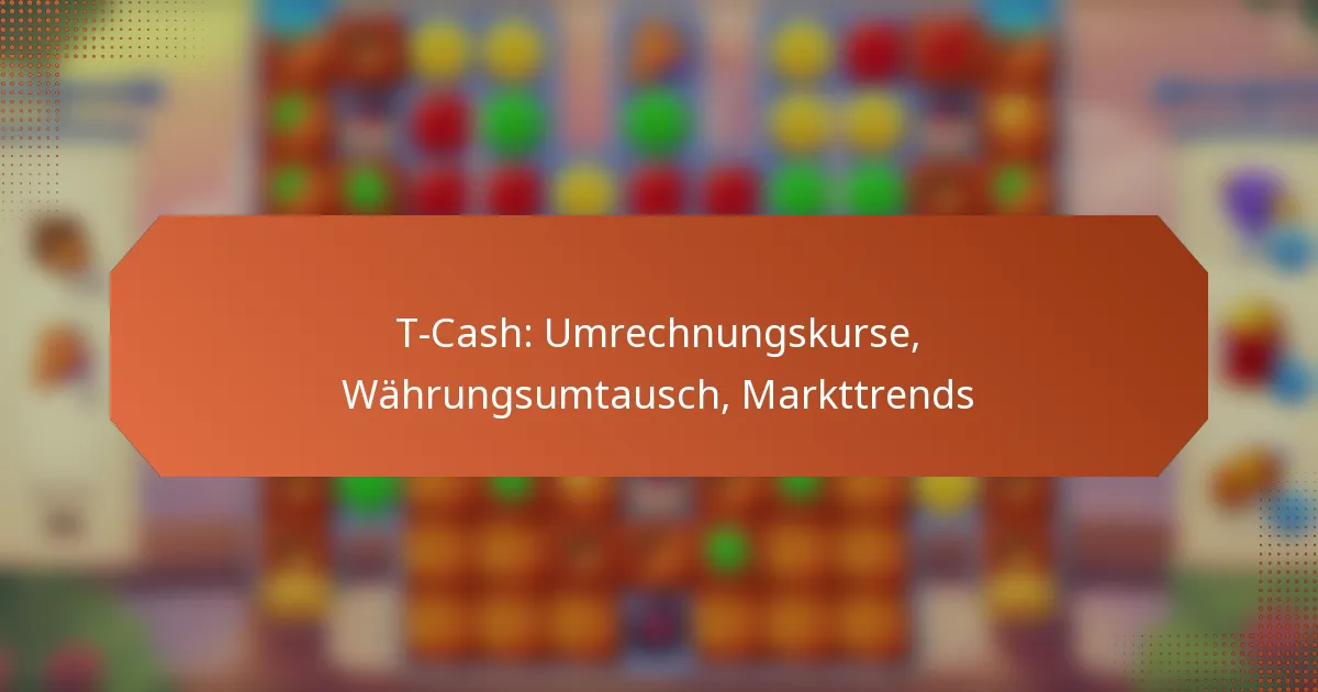T-Cash: Umrechnungskurse, Währungsumtausch, Markttrends
