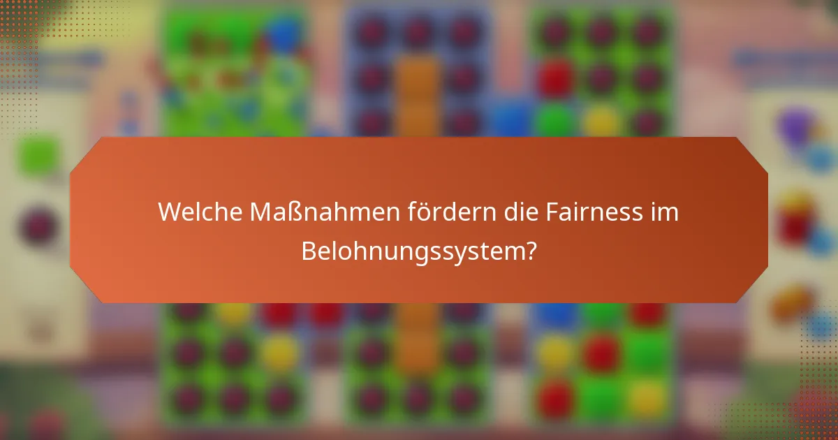 Welche Maßnahmen fördern die Fairness im Belohnungssystem?