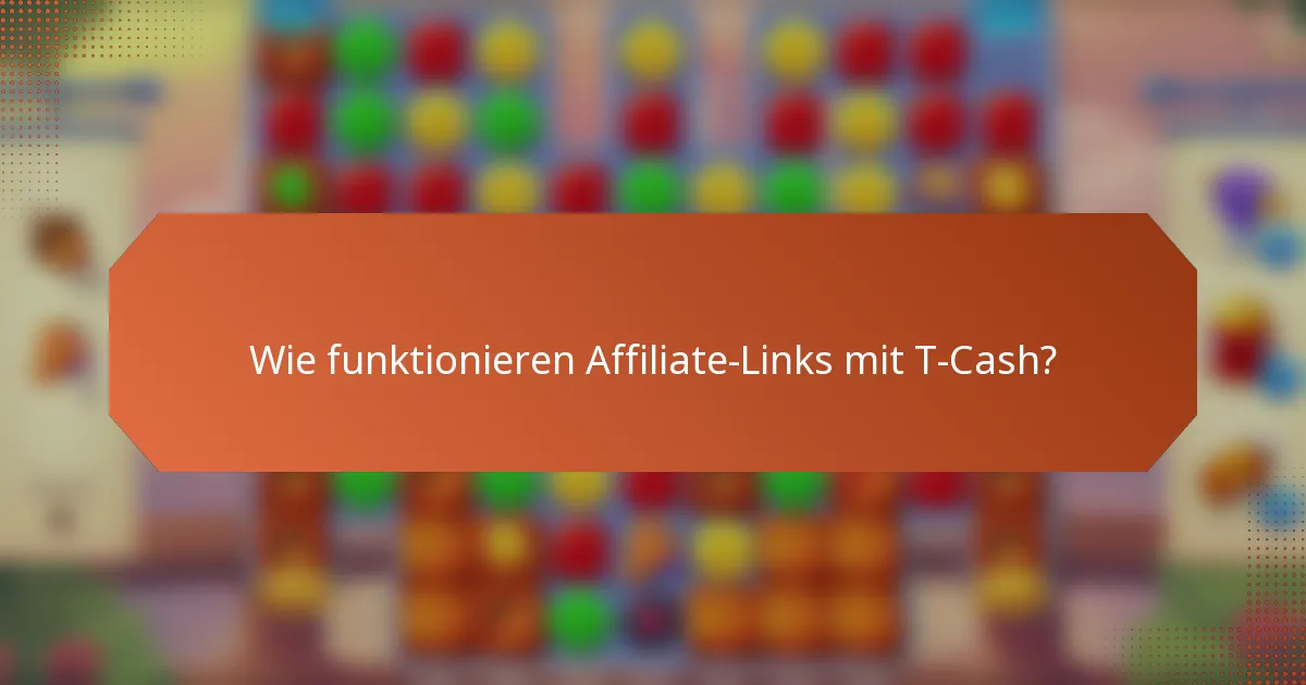 Wie funktionieren Affiliate-Links mit T-Cash?