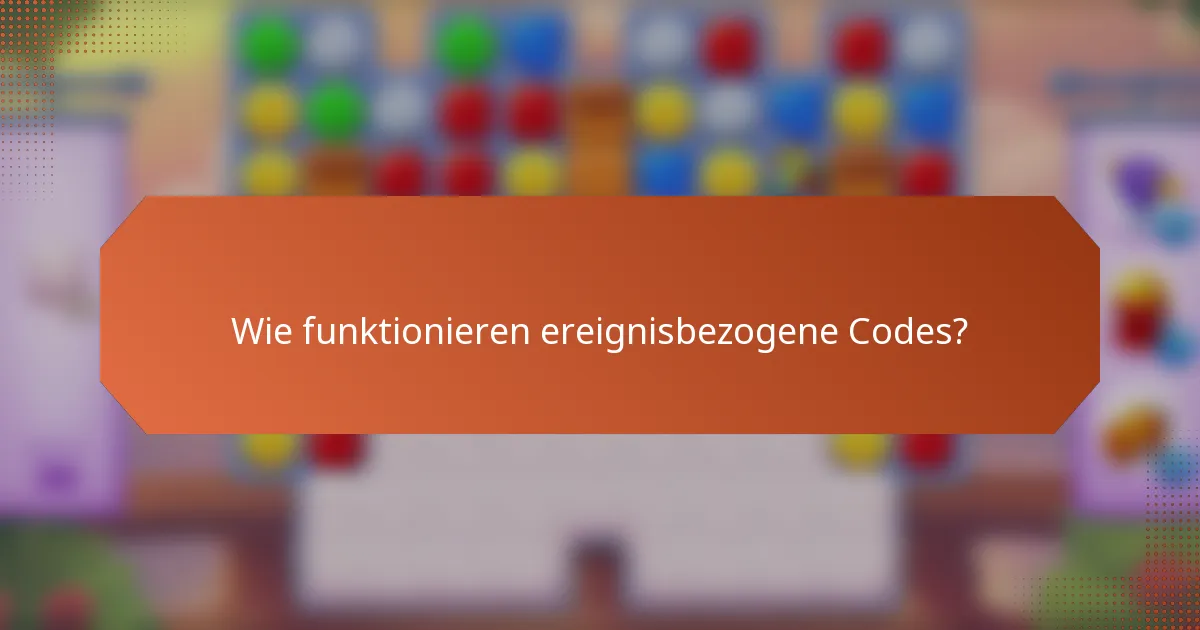 Wie funktionieren ereignisbezogene Codes?