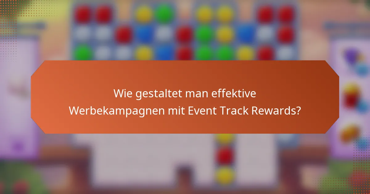 Wie gestaltet man effektive Werbekampagnen mit Event Track Rewards?